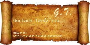 Gerlach Terézia névjegykártya